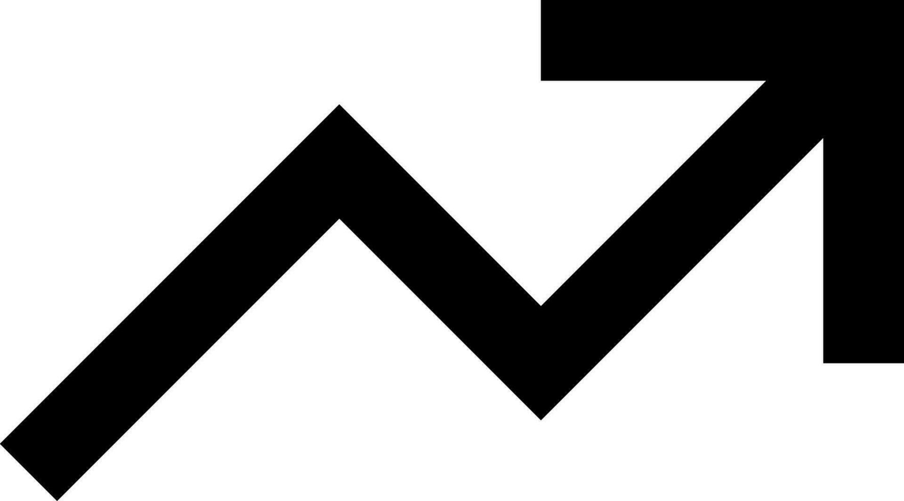 Trending arrow outline vector