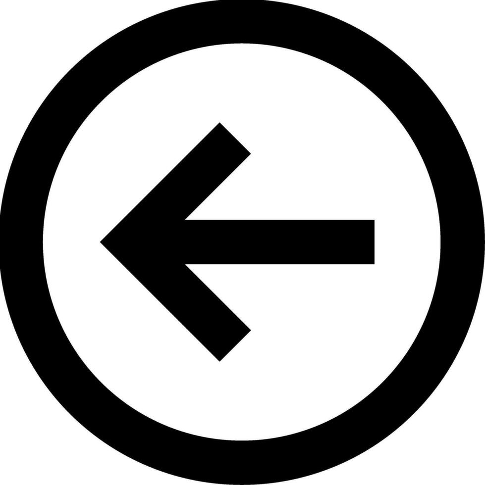 Arrow left circle vector