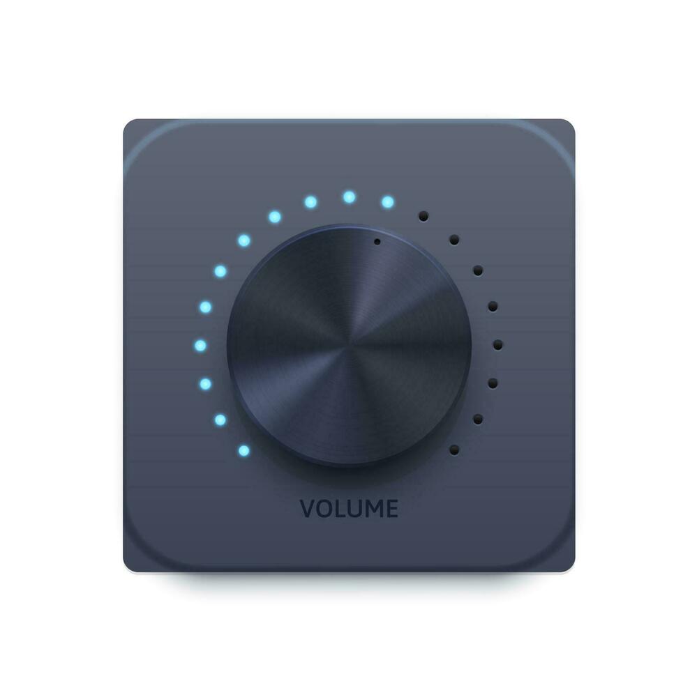 música sonido volumen mando botón icono, audio controlar vector