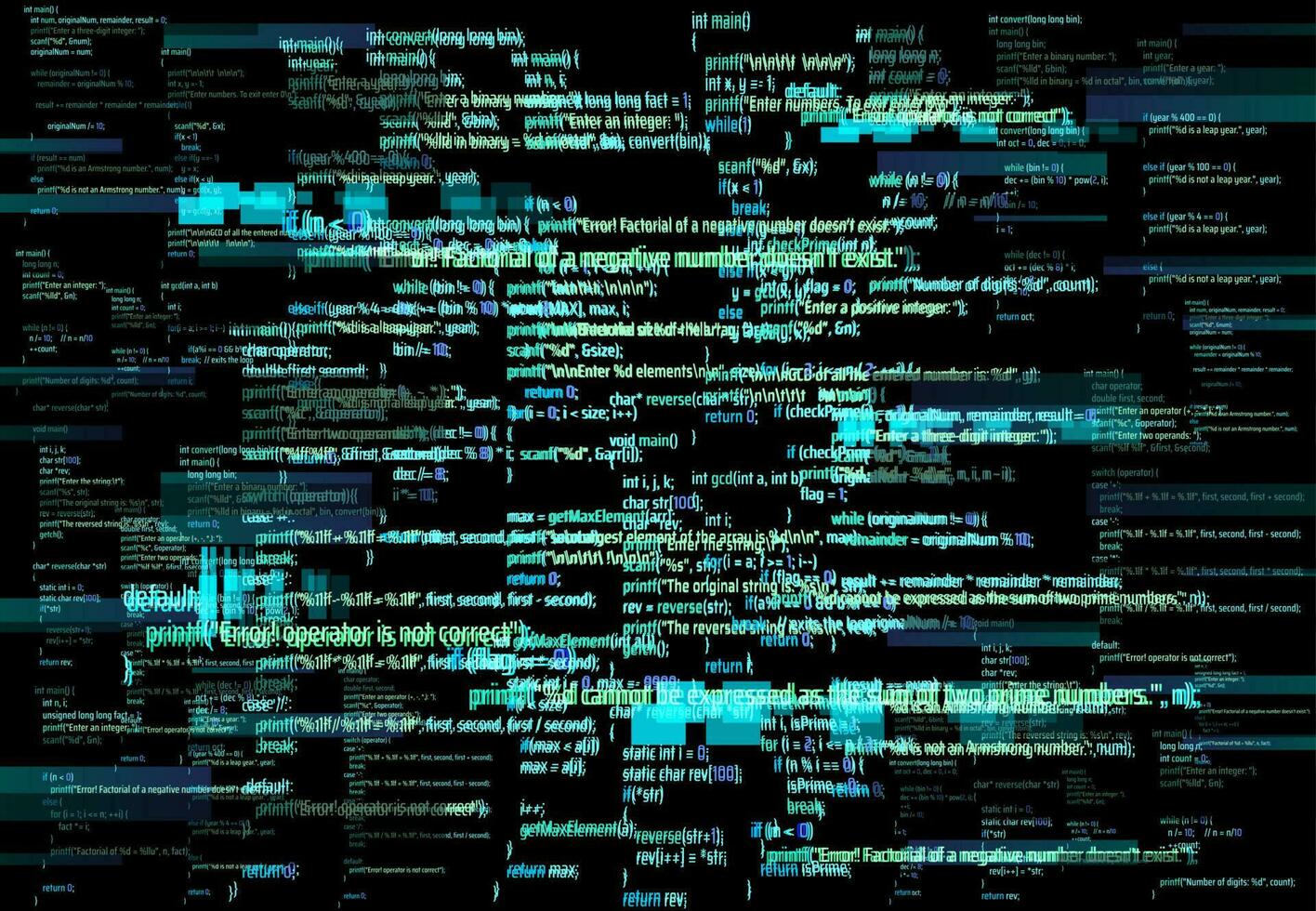 programador pantalla falla, software error vector