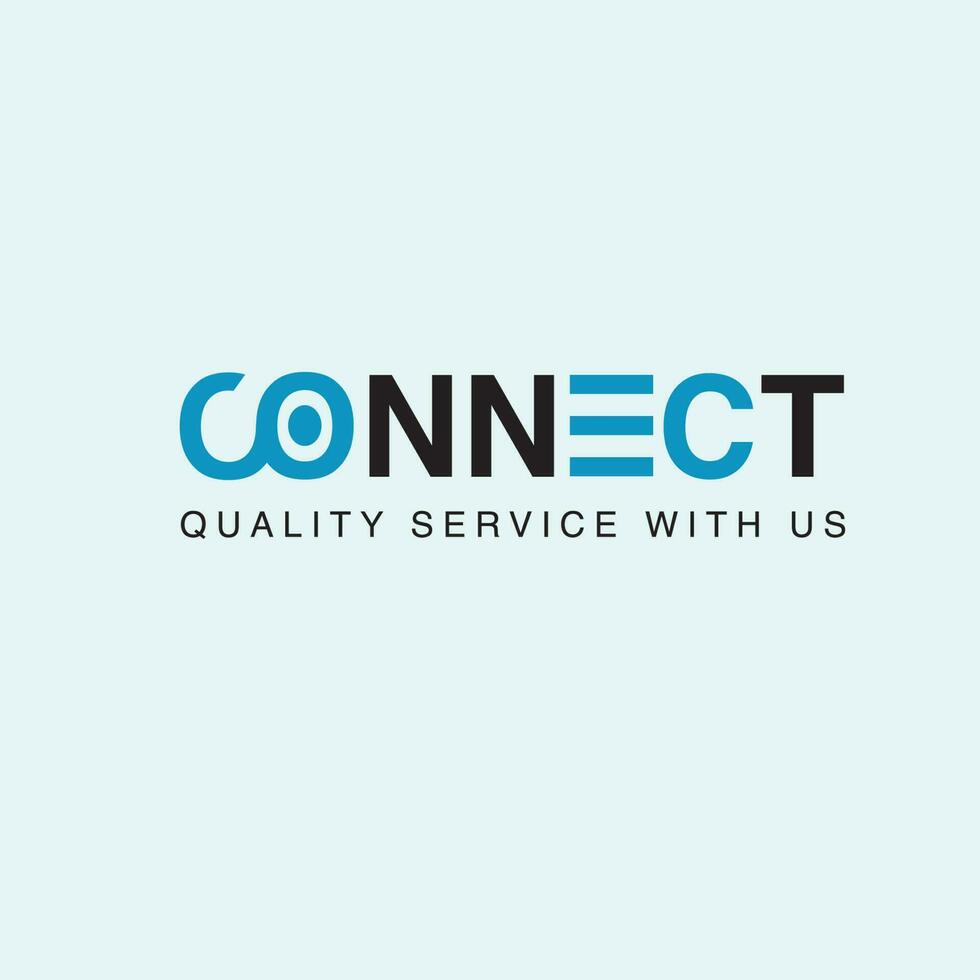 Connect Blue Logo Design Template Elements. Connected c and o letters with dot. Modern Networking Logo Design. vector