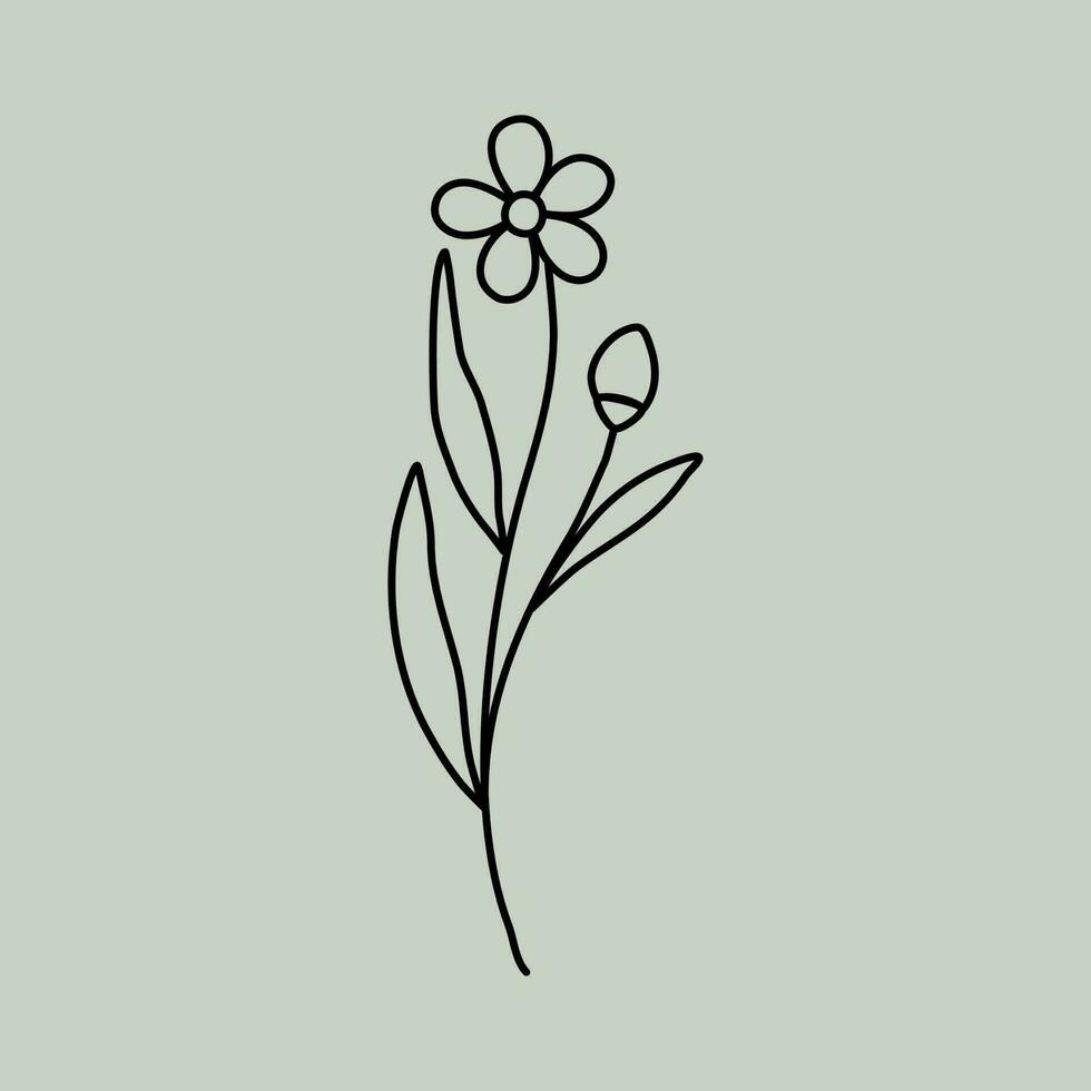 Line Art Floral vector