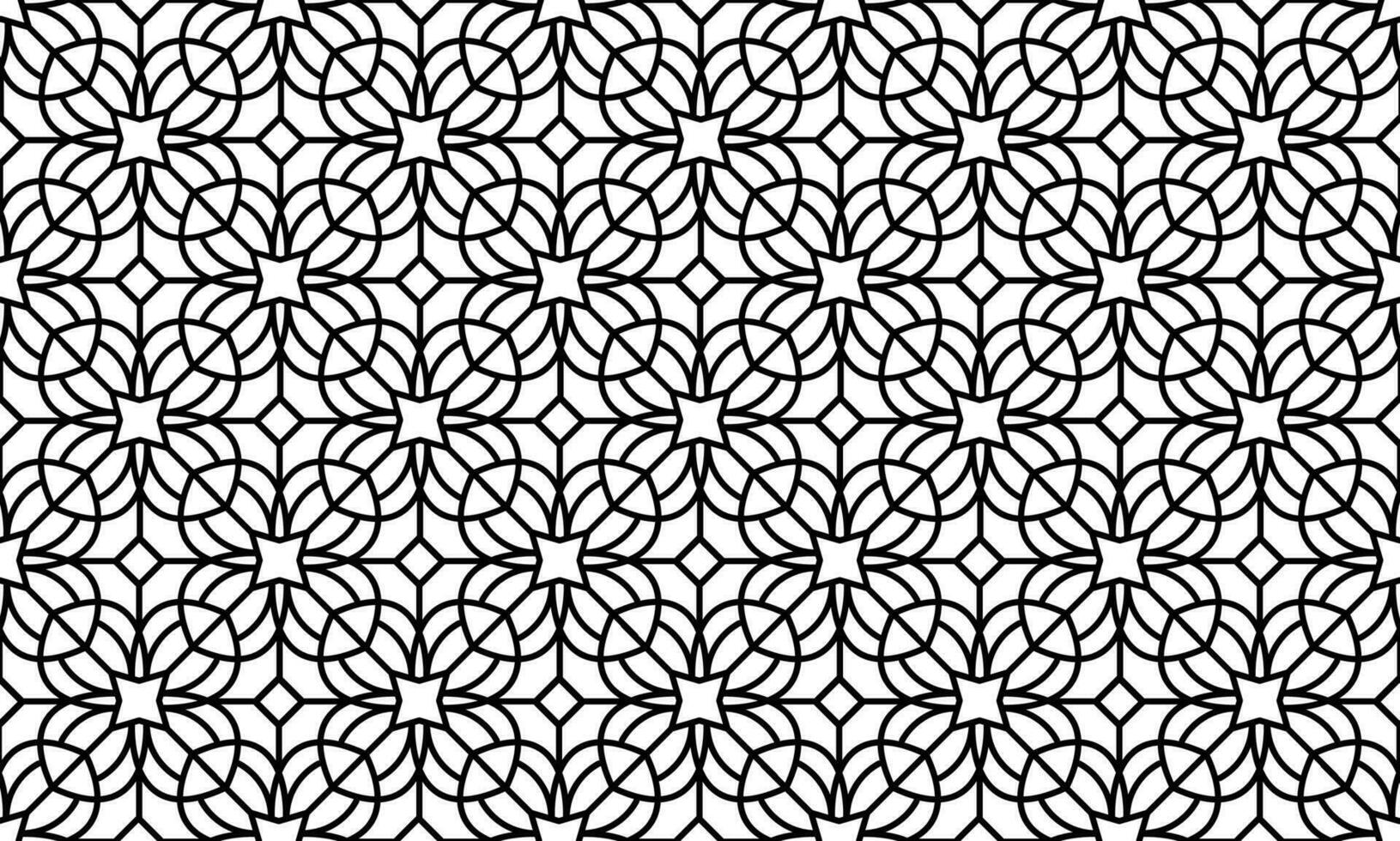 Abstract floral, lace, trim seamless pattern. Repeating pattern with floral elements and ornaments. Line art design, mandala pattern. vector