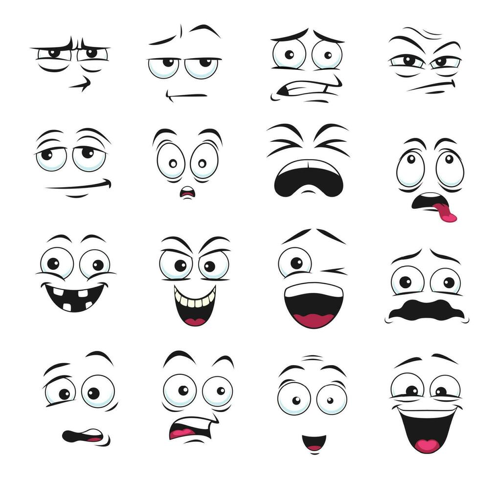 cara expresión aislado vector emoticones íconos