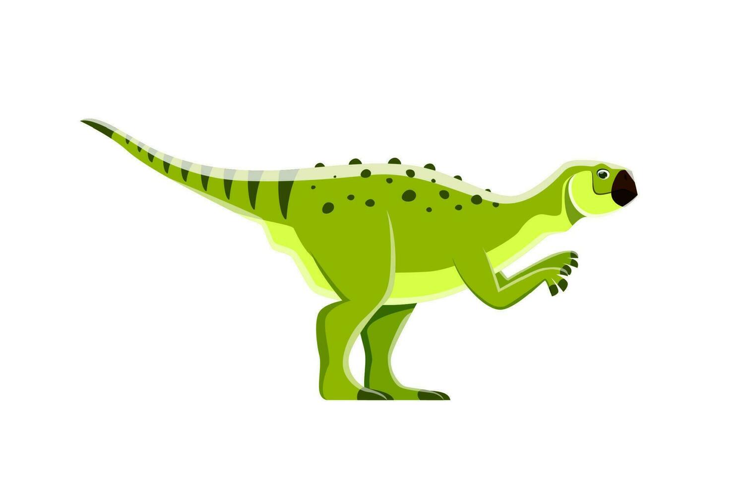 dibujos animados psitacosaurio dinosaurio personaje, dino vector