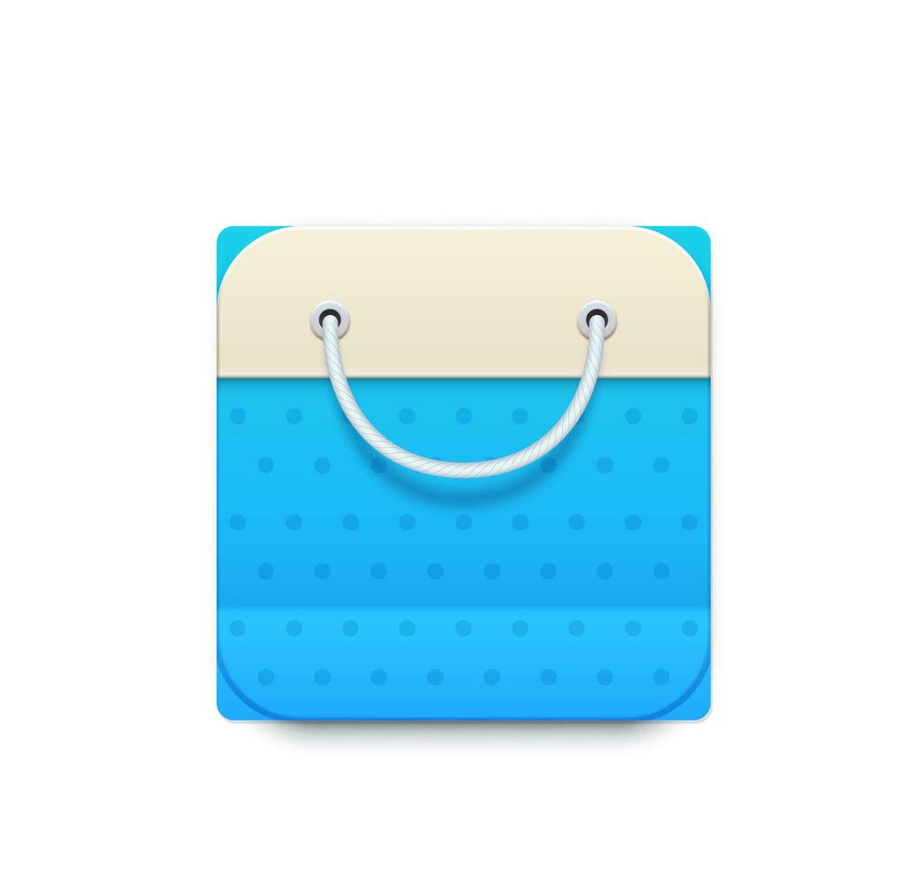 Online shopping icon with store bag package vector