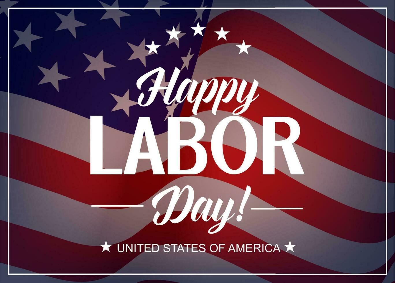 Happy Labor day, USA holiday vector greeting card