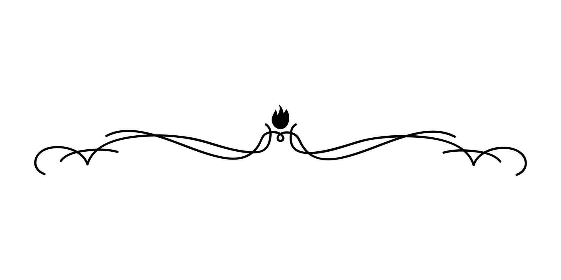 Flourished ornament dividers. Ink flourish and arrow decorations