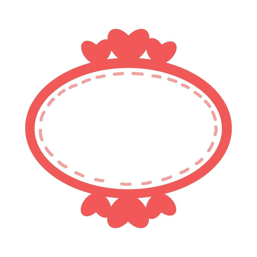Hand Drawn Love Frame Decoration For Valentine's Day Design. Doodle style. Quote, commas, message, blank, template. Editable vector. vector