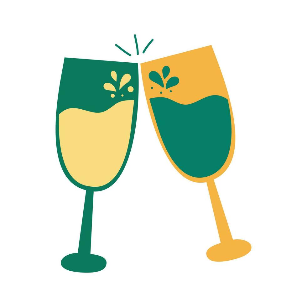 Hand Drawn New Year Element Illustration For New Year Poster, Card, Quotes, etc. vector