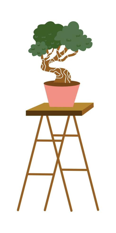 House Plant Illustration. Home Plant Decoration Element. Illustration Of Indoor Plant In The Pot. vector