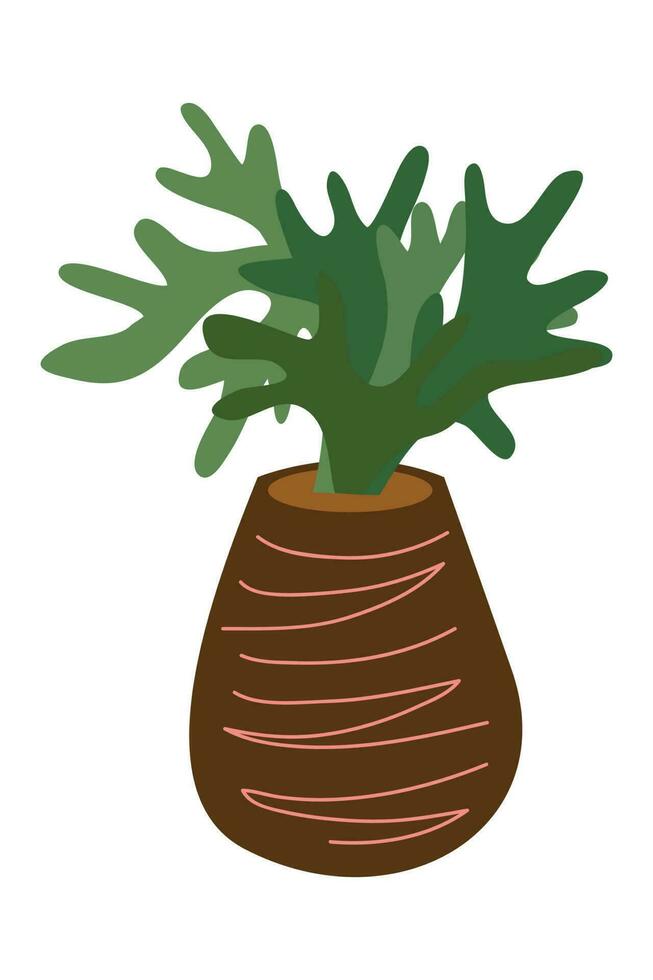 House Plant Illustration. Home Plant Decoration Element. Illustration Of Indoor Plant In The Pot. vector