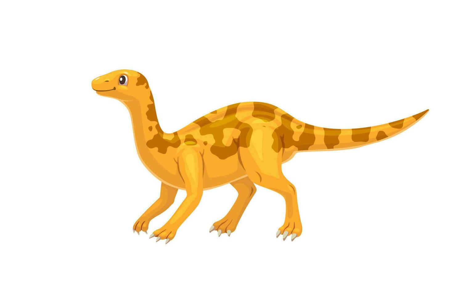 dibujos animados Mussaurio dinosaurio aislado dino personaje vector