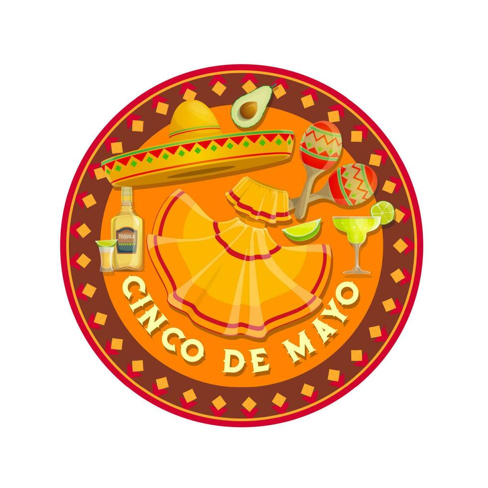 Cinco de Mayo vector icon mexican holidays symbols