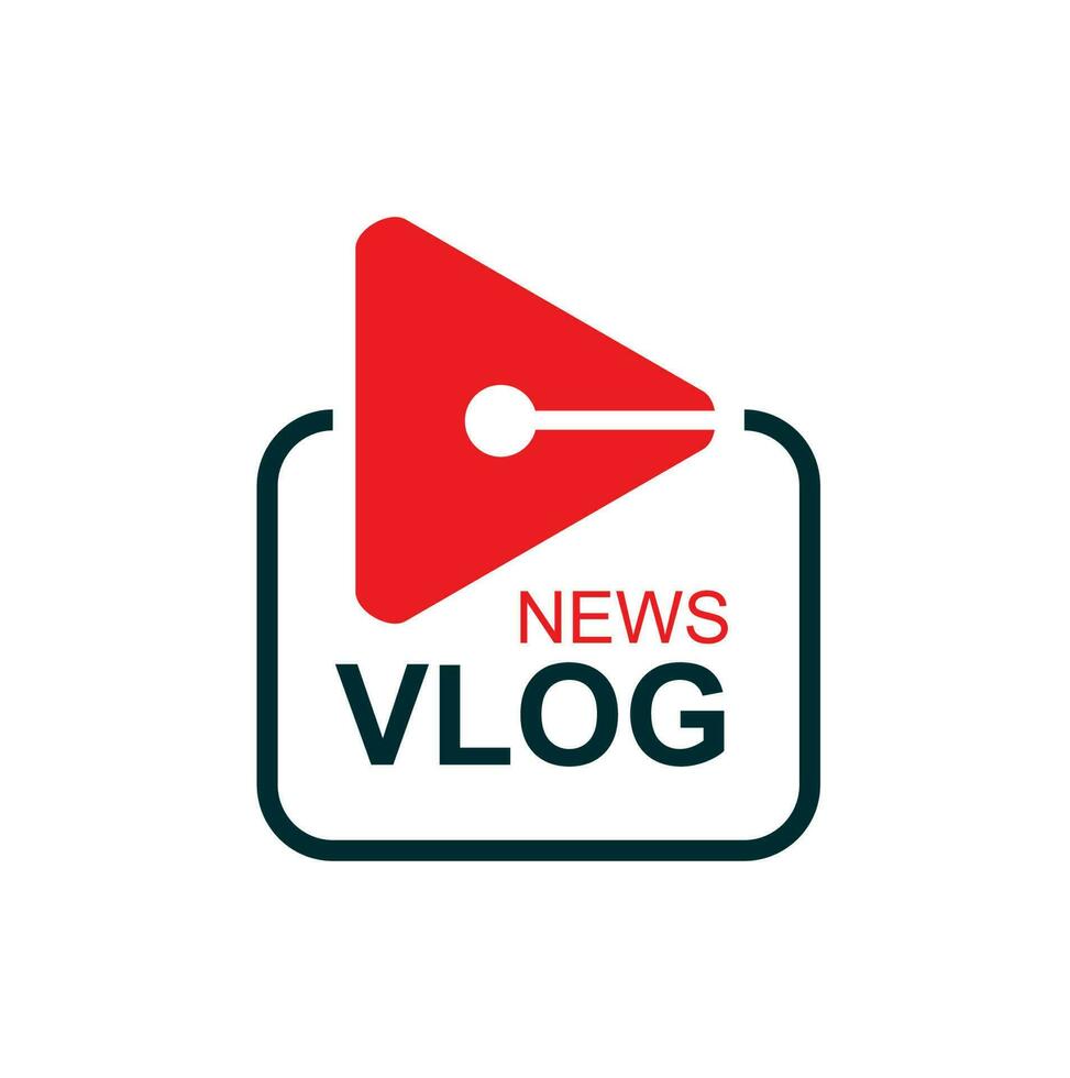 Vlog, TV broadcast and live stream vector icon