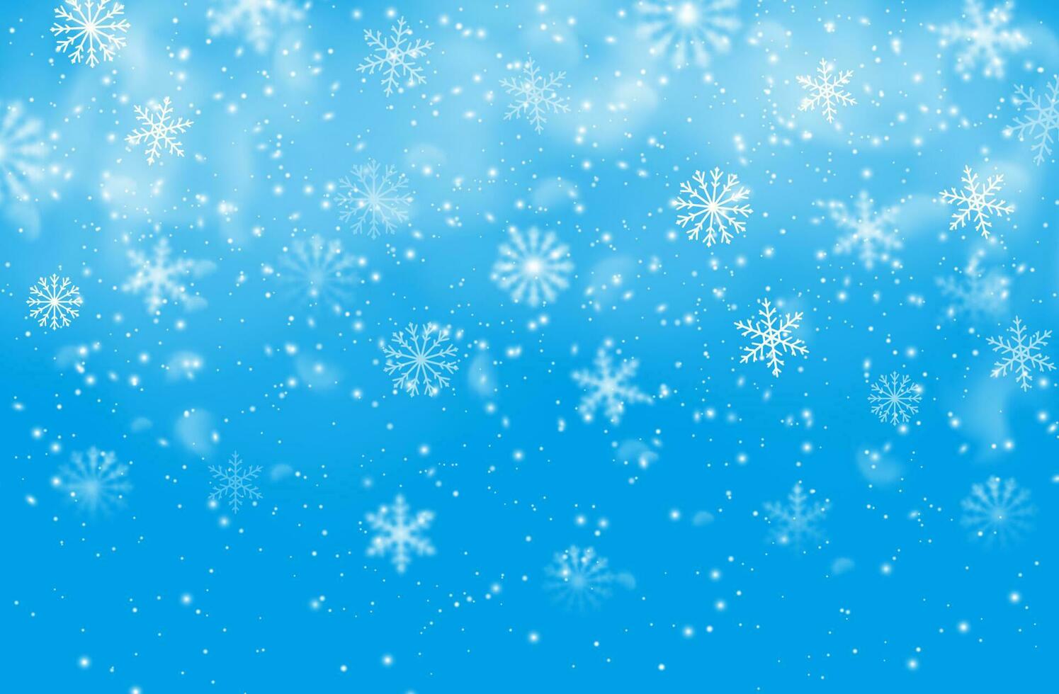 Christmas snowflakes blue vector background