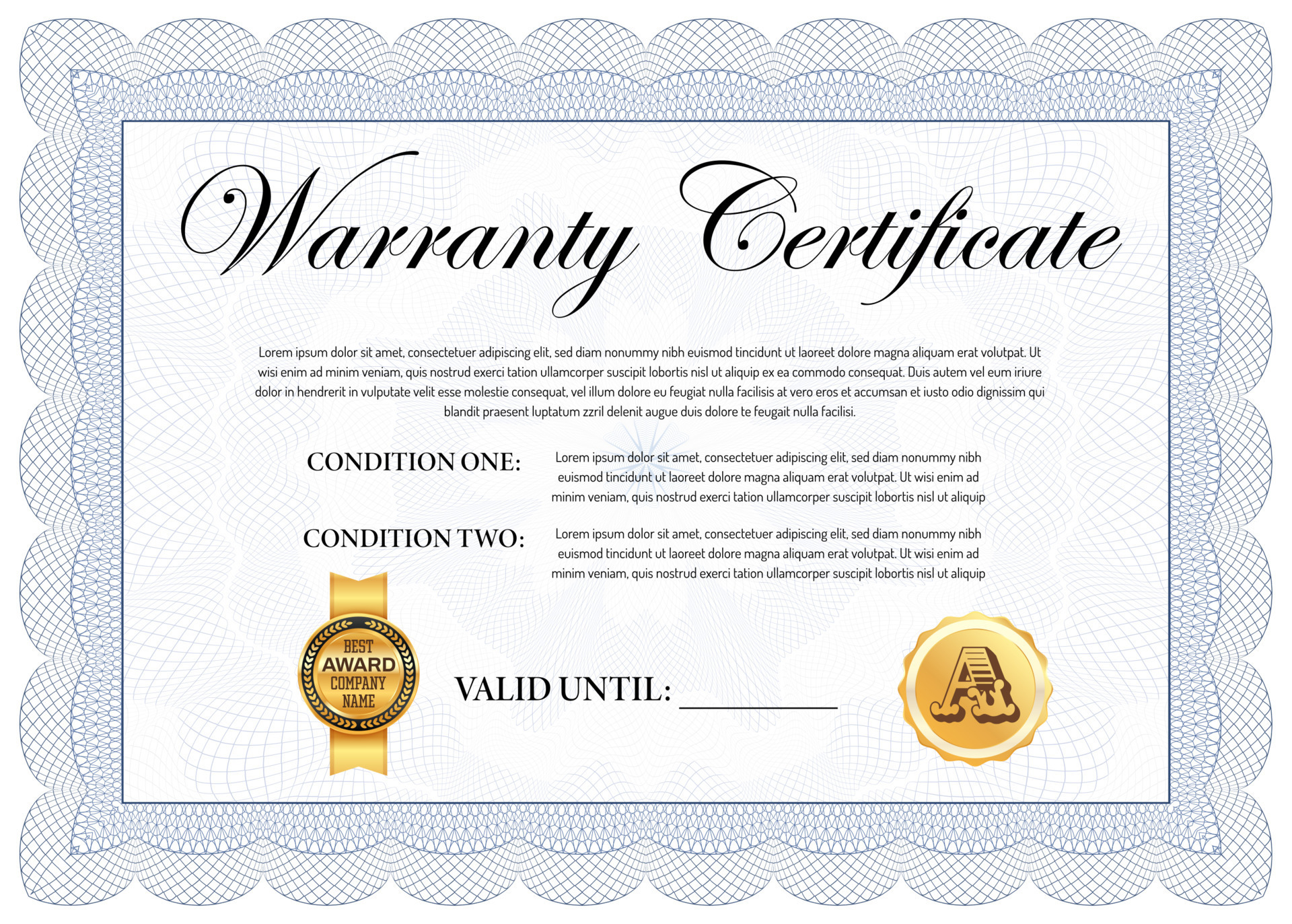 Company quality warranty certificate template 23843665 Vector Art at Company quality warranty certificate template 23843665 Vector Art at