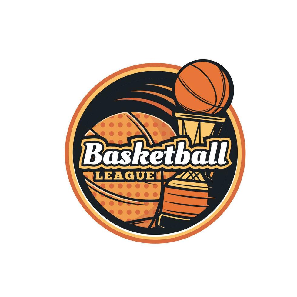 baloncesto deporte club equipo icono, streetball taza vector