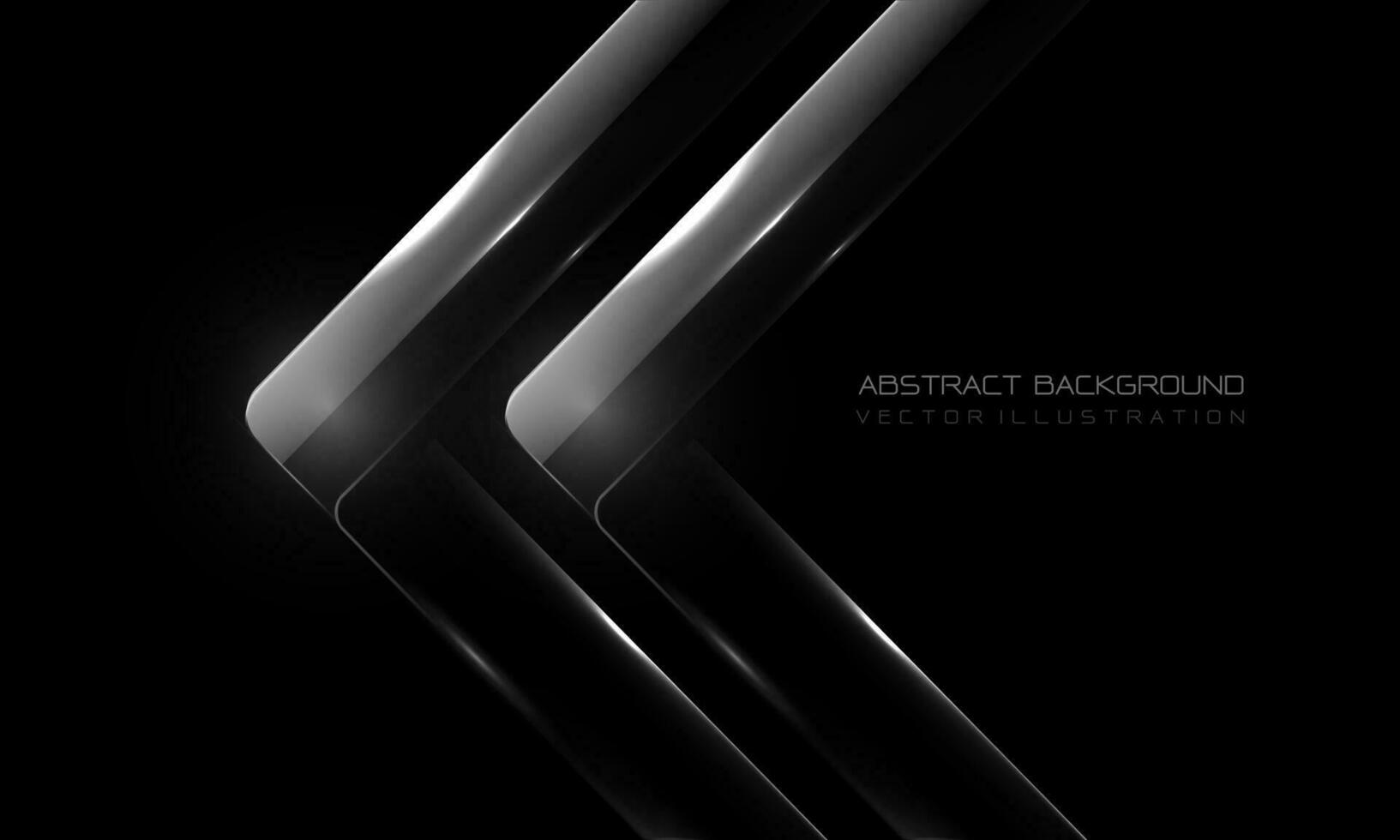 Abstract twin grey arrow grass glossy direction geometric on black design modern luxury futuristic technology creative background vector
