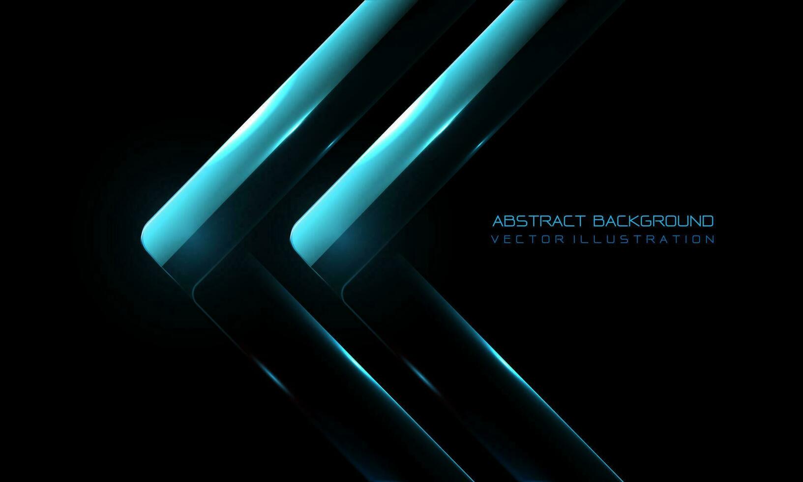 Abstract twin blue arrow grass glossy direction geometric on black design modern luxury futuristic technology creative background vector