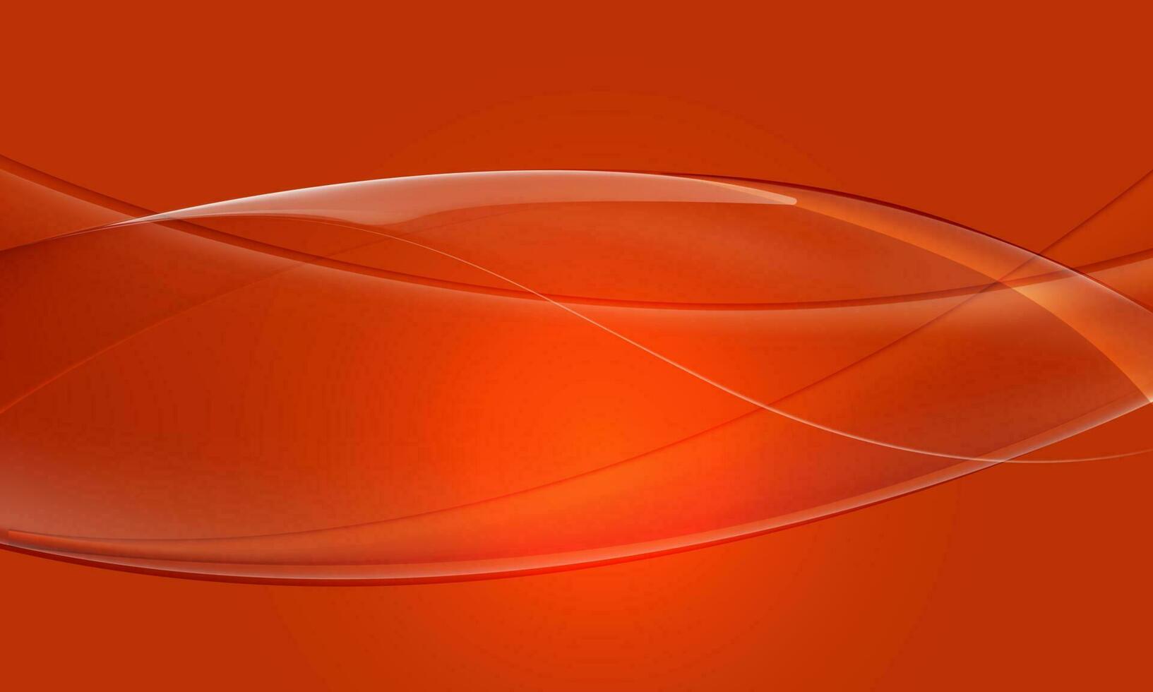 Abstract orange glass glossy curve wave design modern luxury futuristic background vector