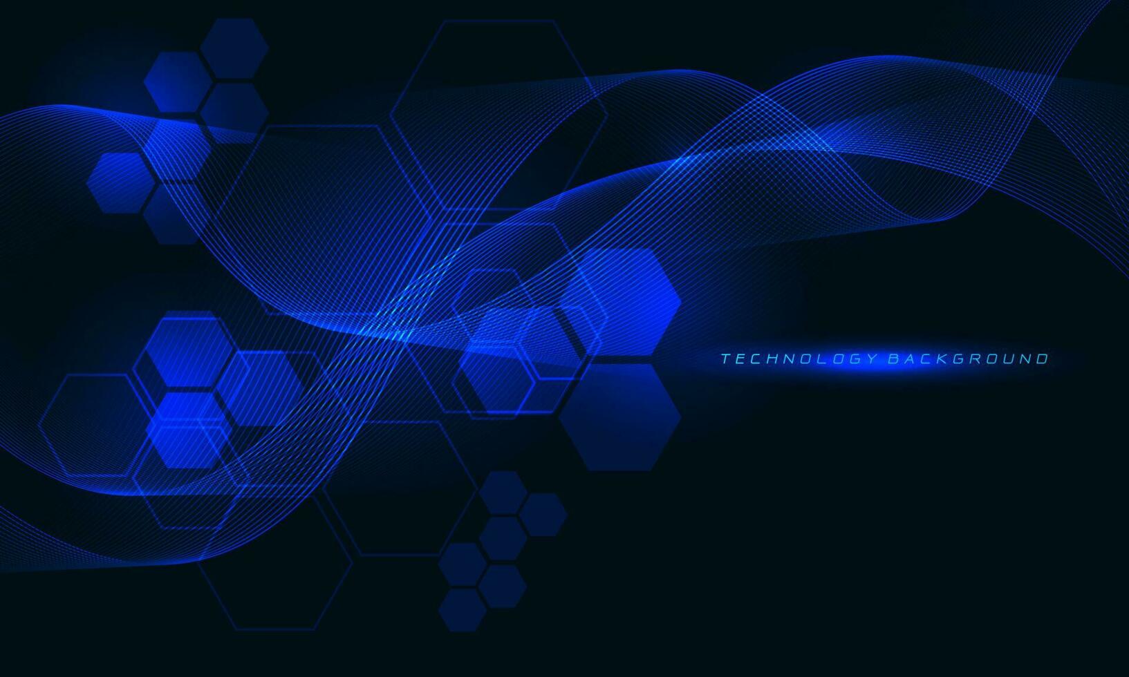 Abstract technology blue violet line curve motion hexagon geometric design modern futuristic creative background vector