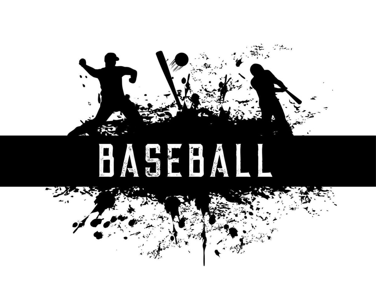 Baseball vector grunge label or emblem isolated