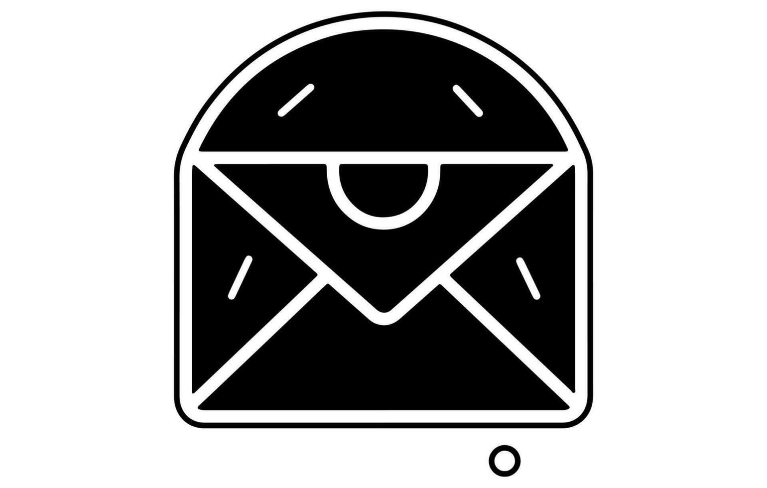 Outline email icon isolated on grey background.Email icon flat design
