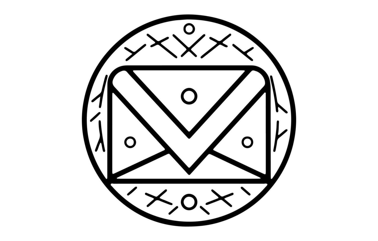 Outline email icon isolated on grey background.Email icon flat design