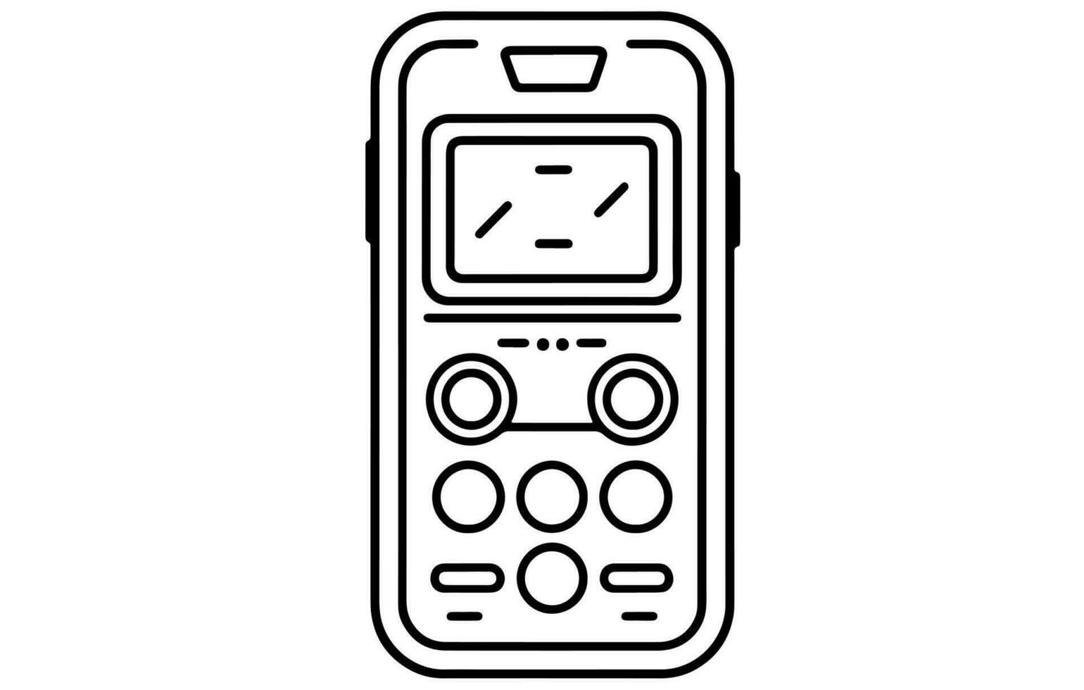 sencillo línea de célula teléfono vector icono movil teléfono línea icono, vector inteligente teléfono contorno icono símbolo conjunto