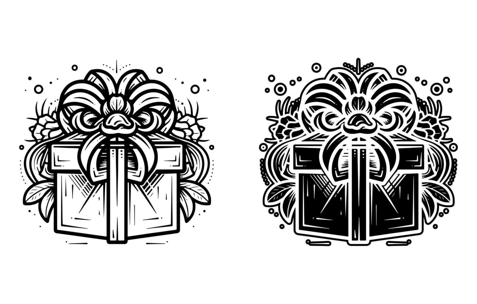Gift box with ribbon line icon,Gift box icon,Set of gift box icons, such as present, discount, package, price tag vector