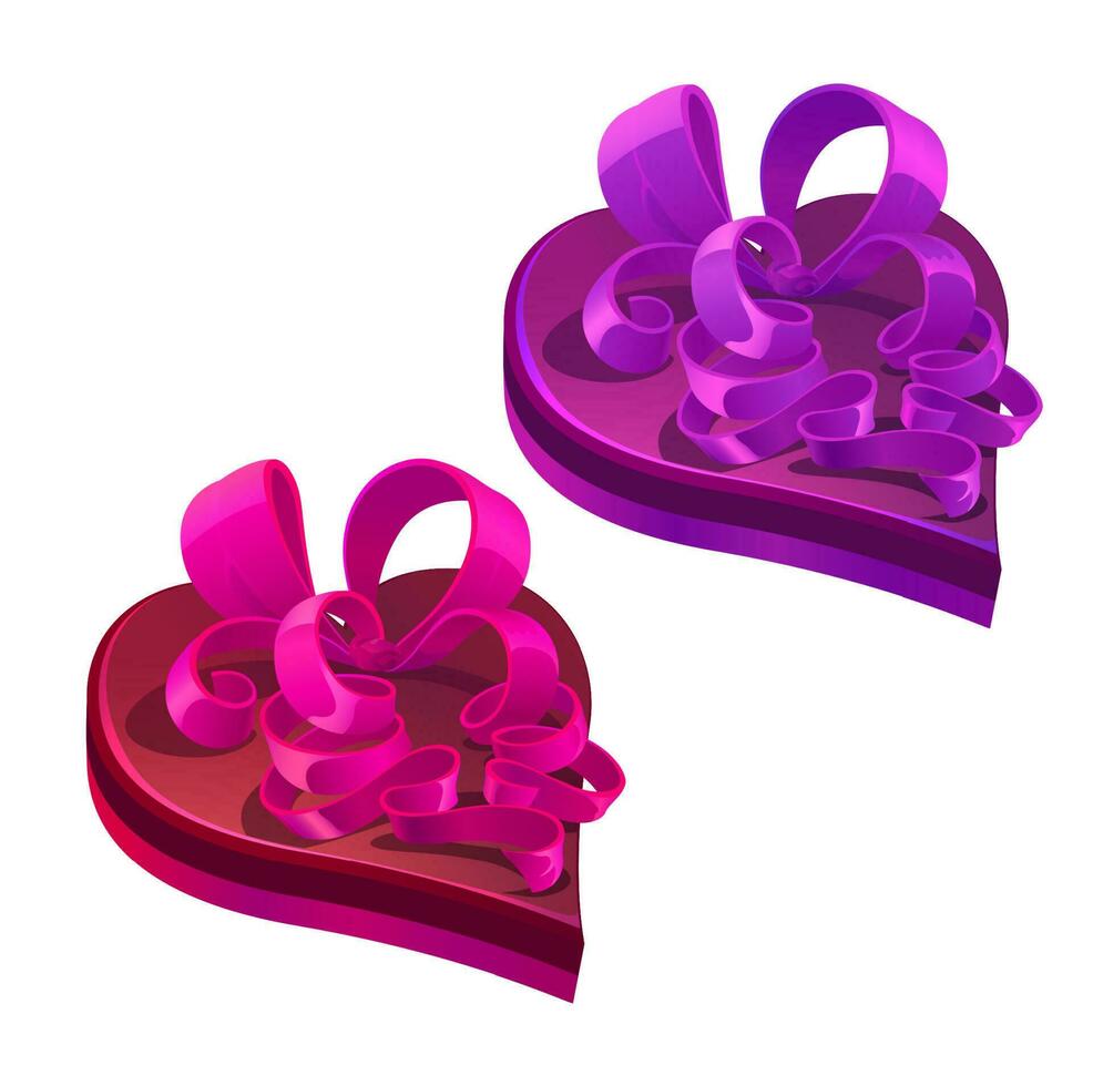 Valentines day holiday gifts or presents, heart vector