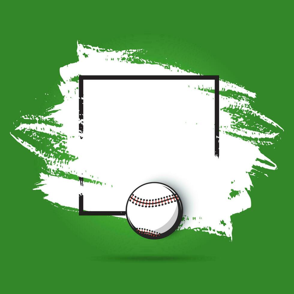 Baseball championship poster, sport game playoff vector