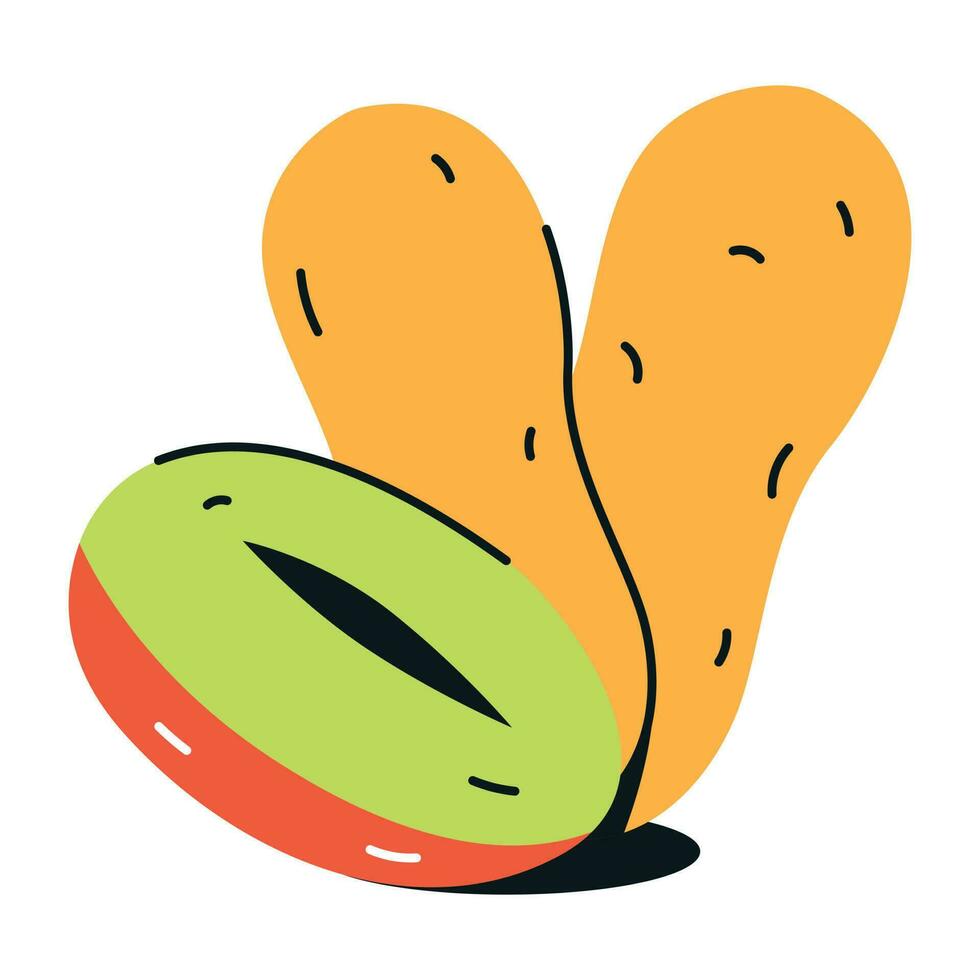 Customizable flat icon of groundnuts vector