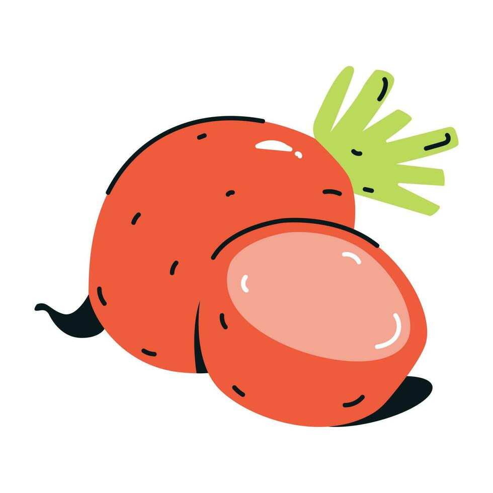 Grab a flat icon of turnip vector