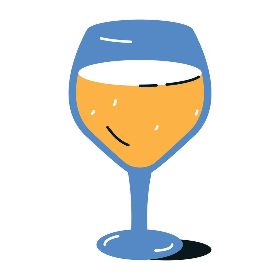 Ready to use flat icon of wine glass vector