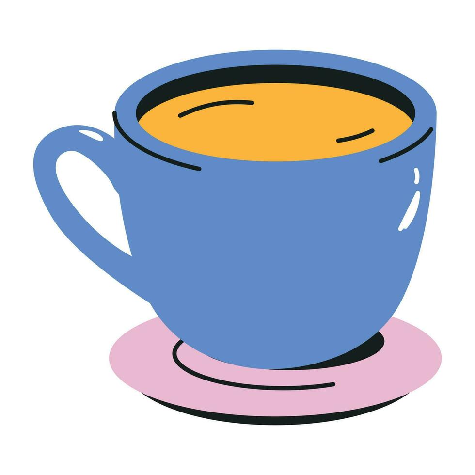 A handy flat icon of tea cup vector