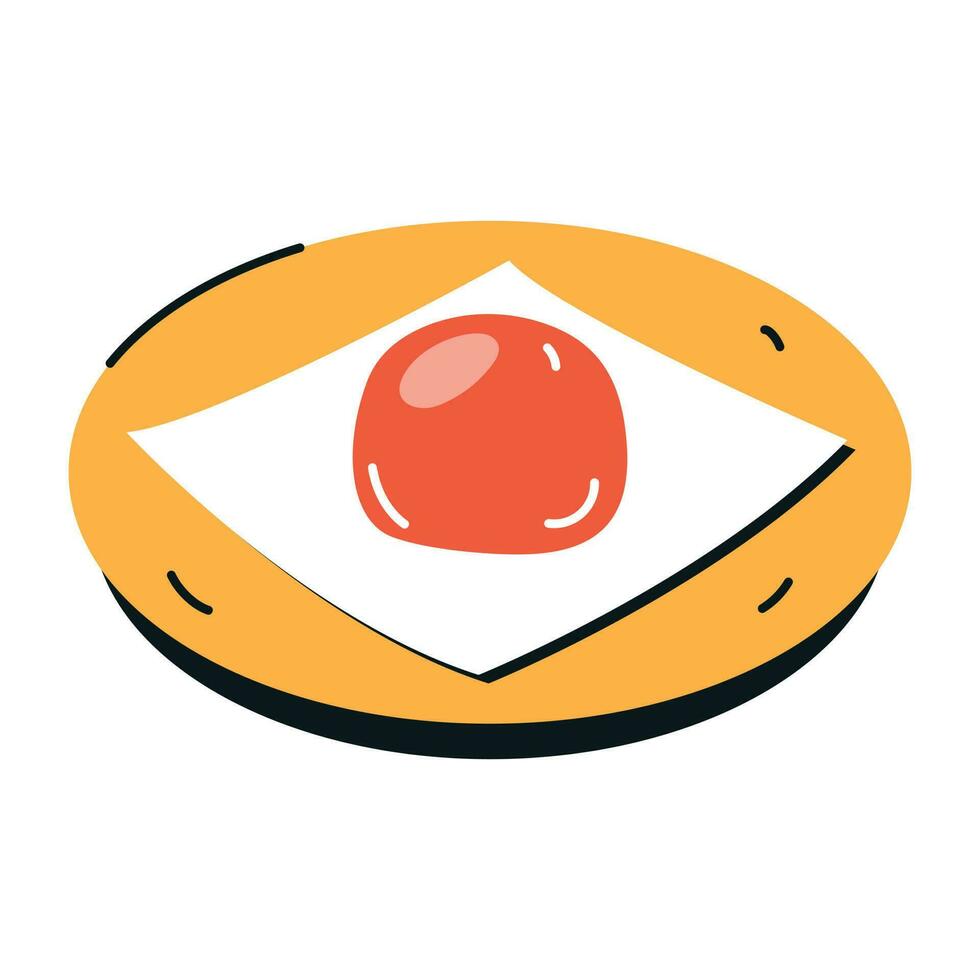 Modern flat icon of cake wagashi vector
