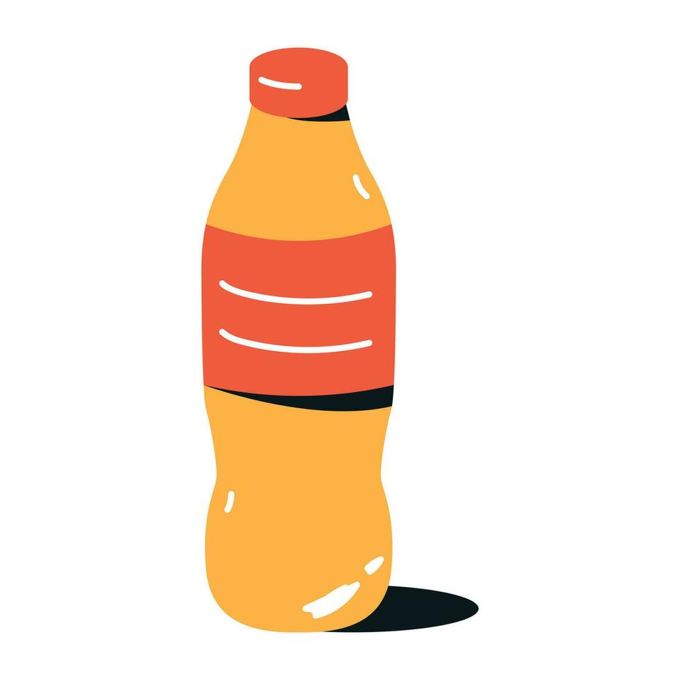 personalizable plano icono de soda botella vector