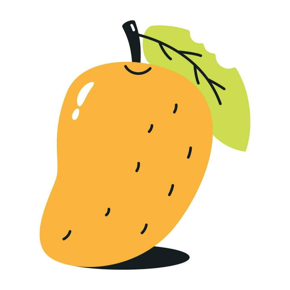 Premium flat icon of mango vector