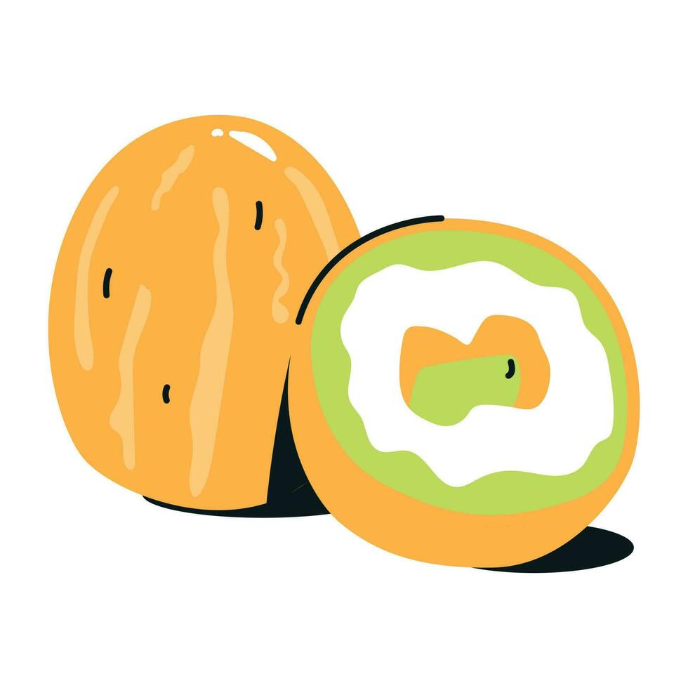 Flat icon of pepino melon vector