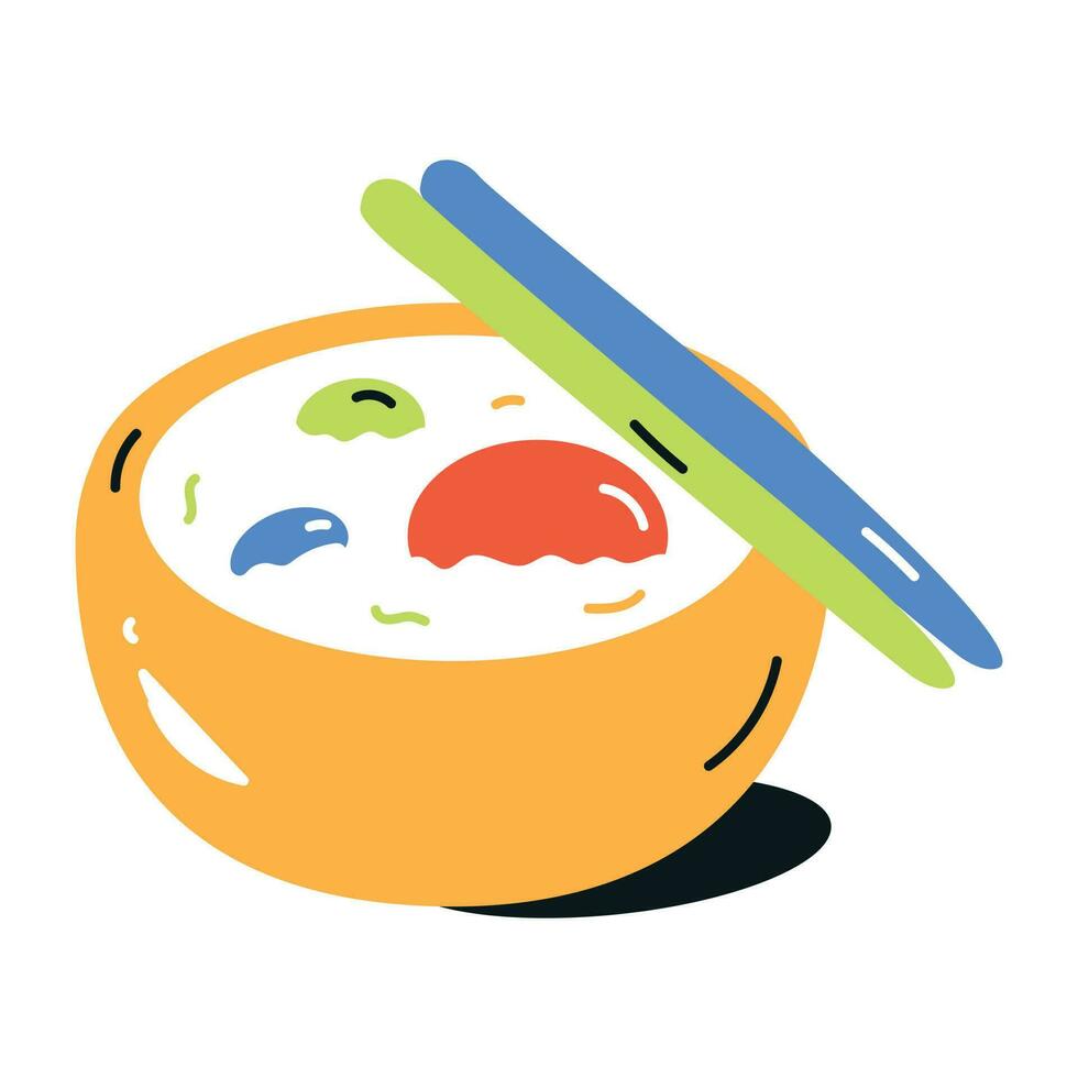 Check a flat icon of egg soup vector