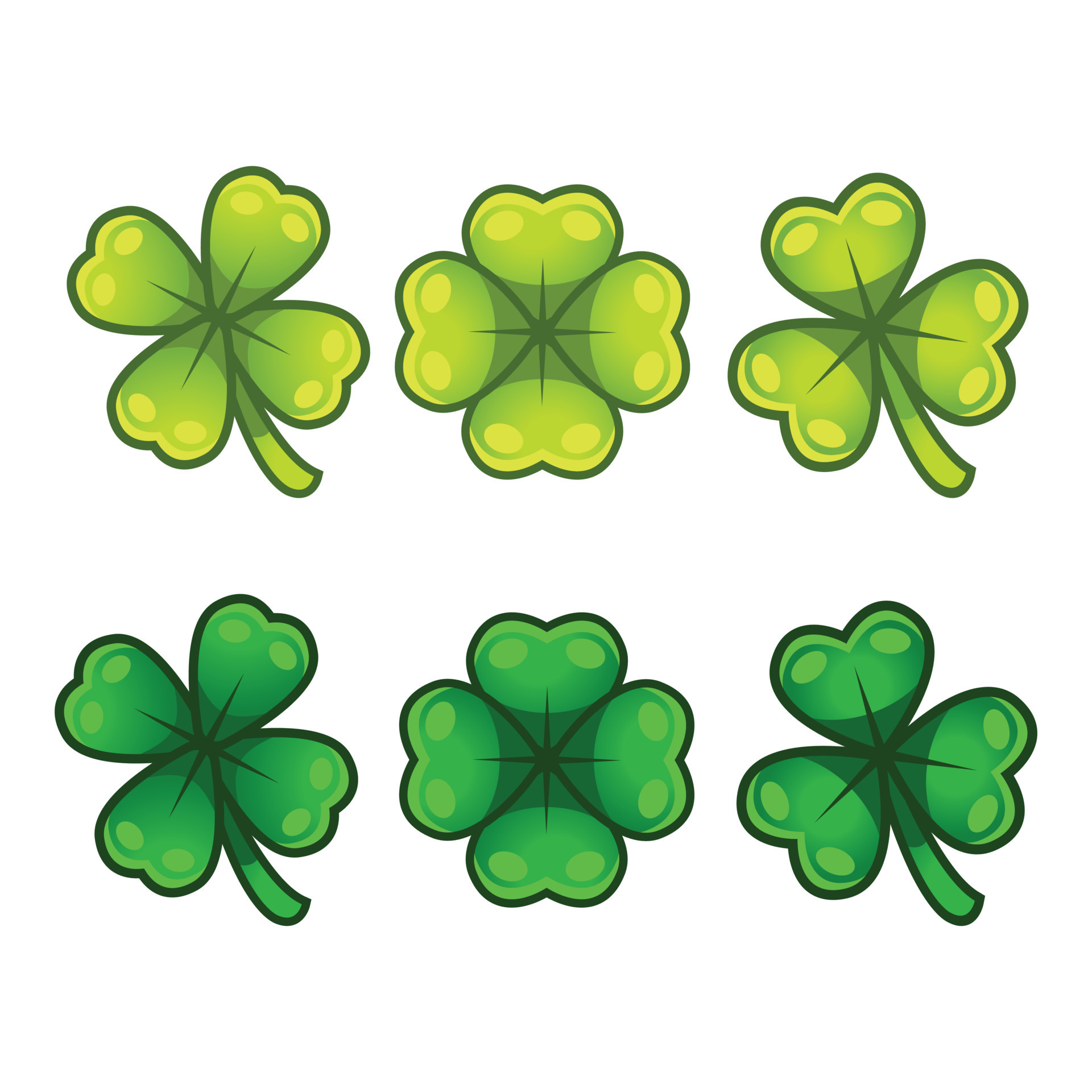 Cartoon 4 leaf clover. Isolated vector illustration. 23844986 Vector