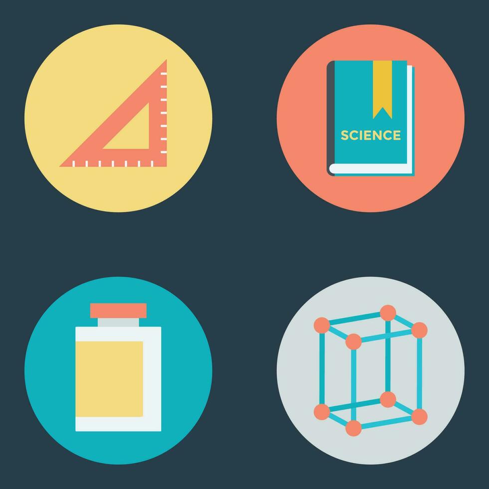 Set of Study Flat Icons vector