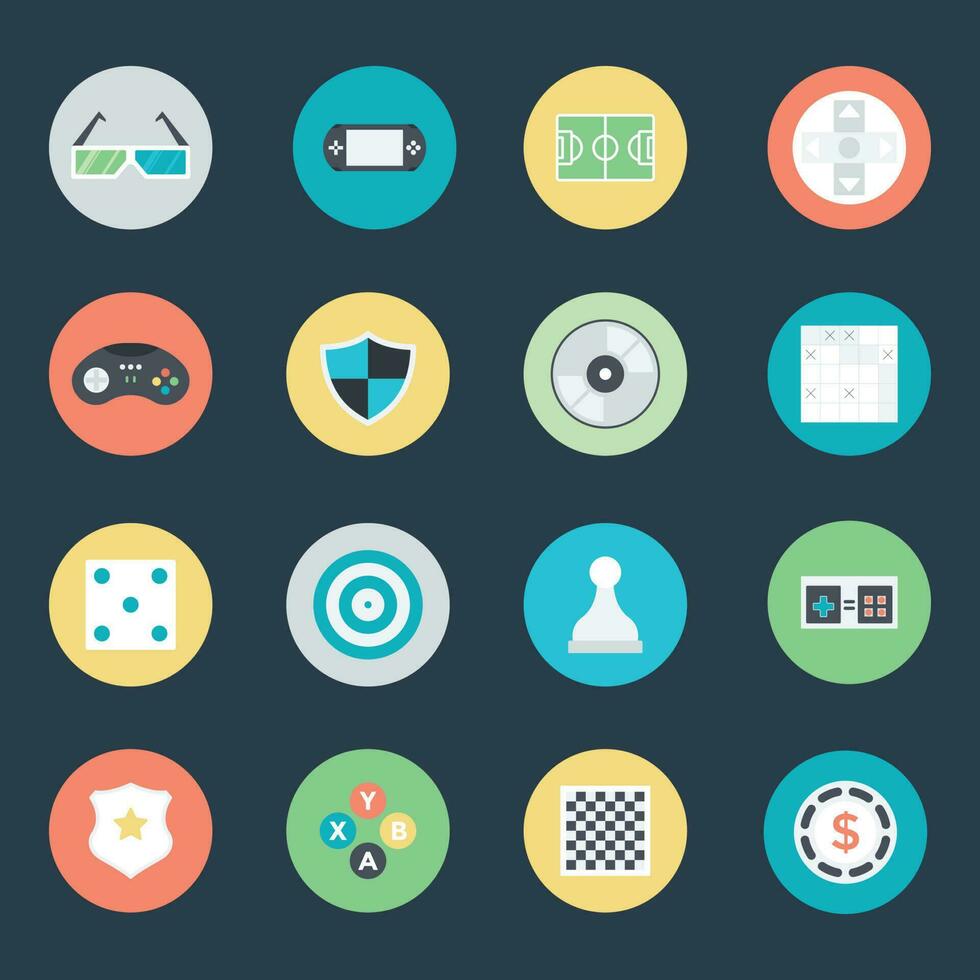 Bundle Of Flat Gaming Fun Icons 23845054 Vector Art At Vecteezy Bundle Of Flat Gaming Fun Icons 23845054 Vector Art At Vecteezy