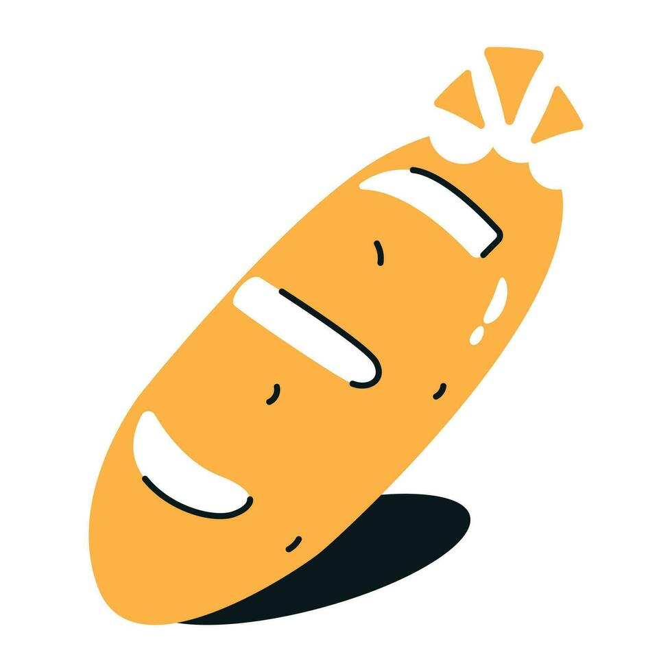 Grab a flat icon of corn dog vector