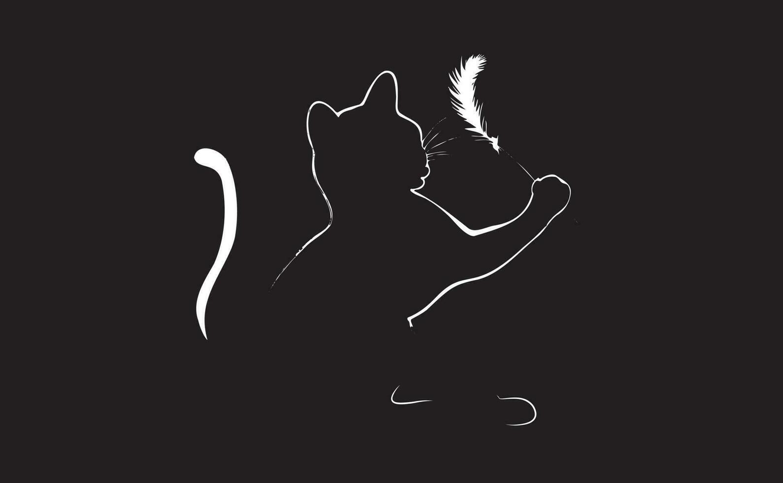 Cat Holding Furr vector