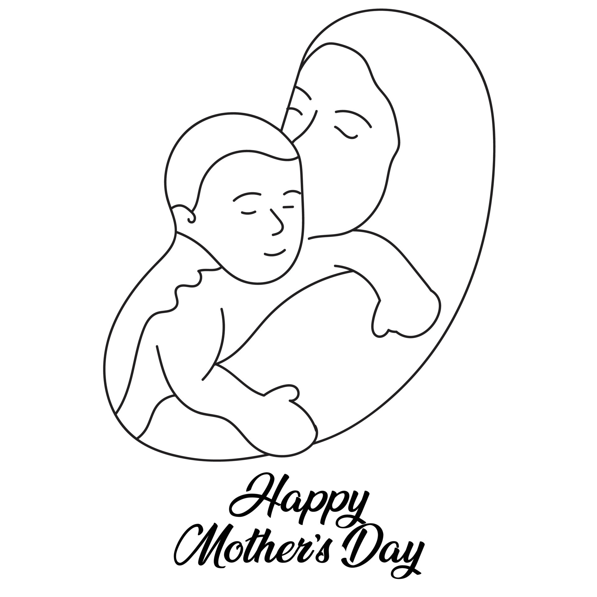Mother Sketch Images  Browse 56528 Stock Photos Vectors and Video   Adobe Stock