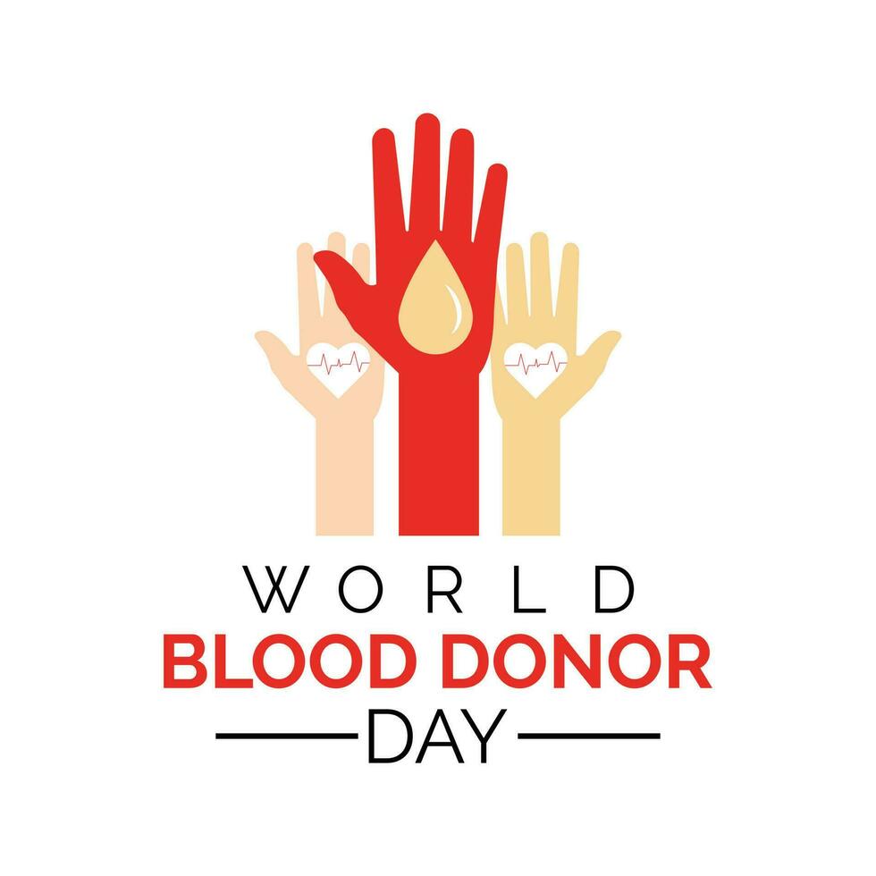 Blood Donation. 14th June World Blood Donor Day template. Banner design template Vector illustration background design.