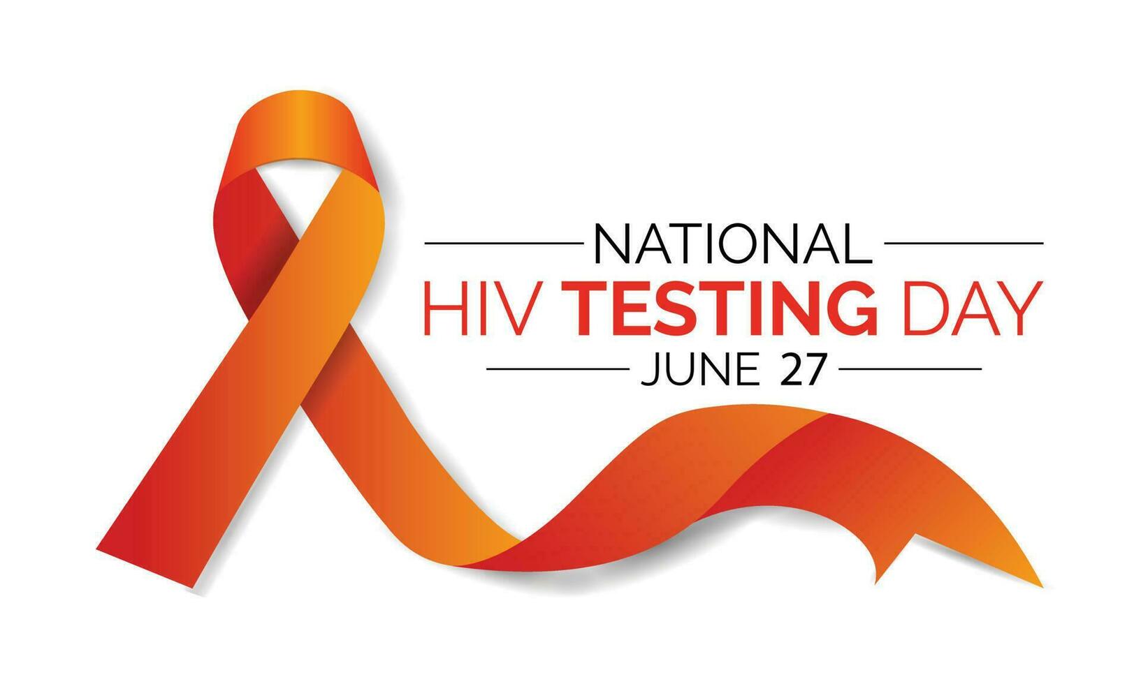 HIV Testing day is observed every year on June 27th. banner design template Vector illustration background design